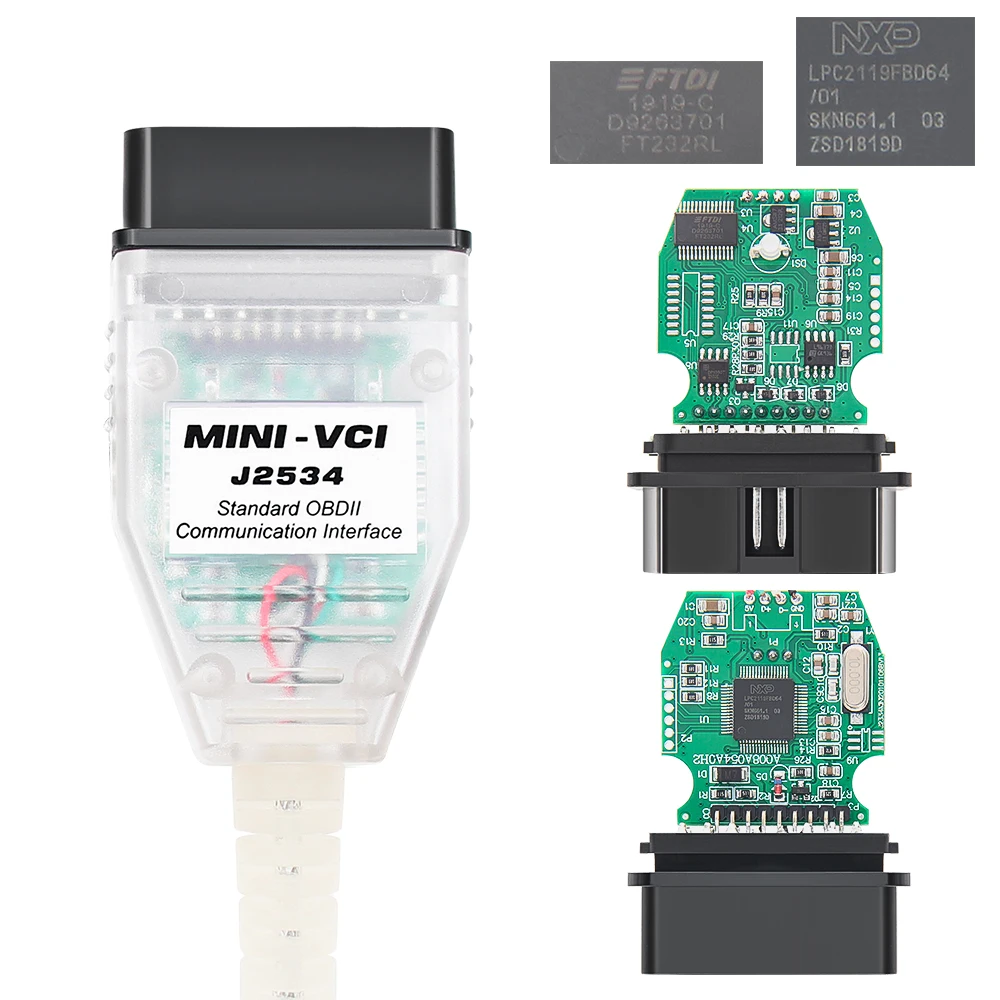 MINI VCI For TOYOTA TIS Techstream V17.20.013/V18.00.008 mini vci FTDI For J2534 OBD OBD2 Car Diagnostic OBD2 Auto Scanner Tool