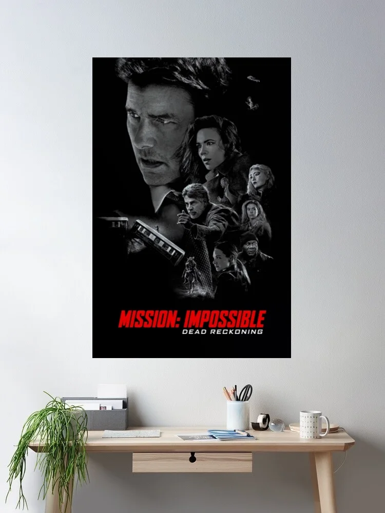 Mission Impossible Dead Reckoning Movie Canvas POSTER ,Home Decor Wall art painting