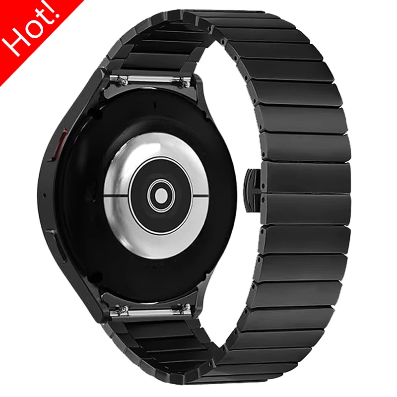 لا توجد فجوات حزام من الفولاذ المقاوم للصدأ لساعة سامسونج جالاكسي 7 6 5 4 40/44 مللي متر 6 كلاسيكي 43/47 مللي متر سوار معدني لساعة 5Pro 45 مللي متر