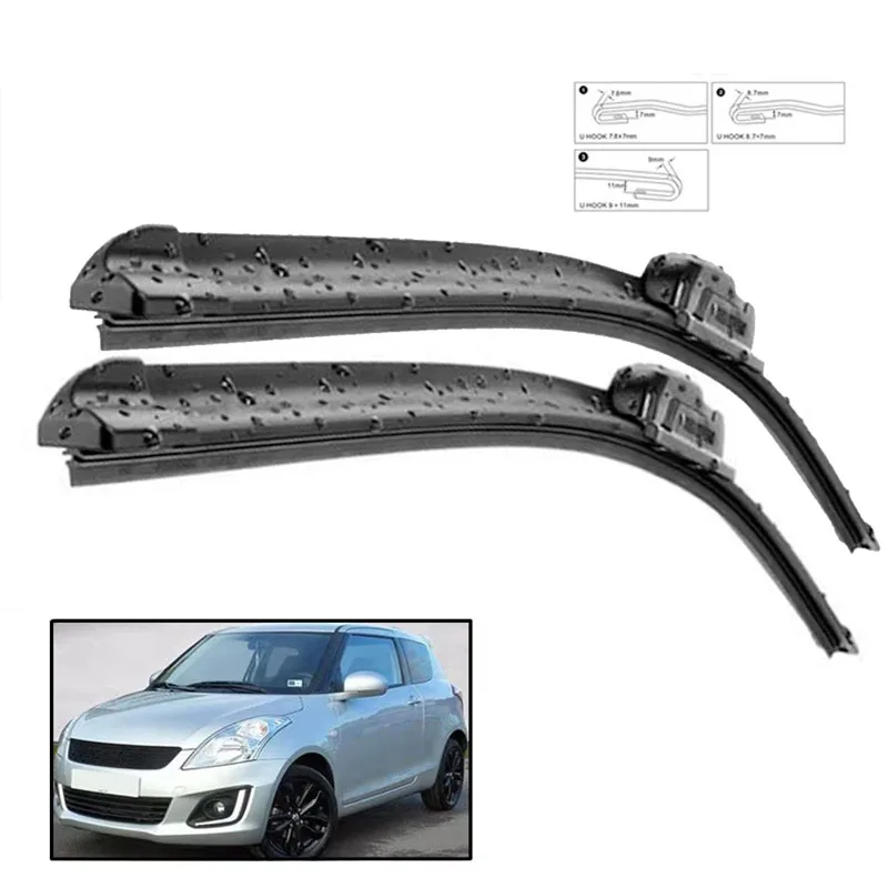 Wiper Front Wiper Blades Set Kit For Suzuki Swift Hatchback 2010 - 2017 Windscreen Windshield Window 21