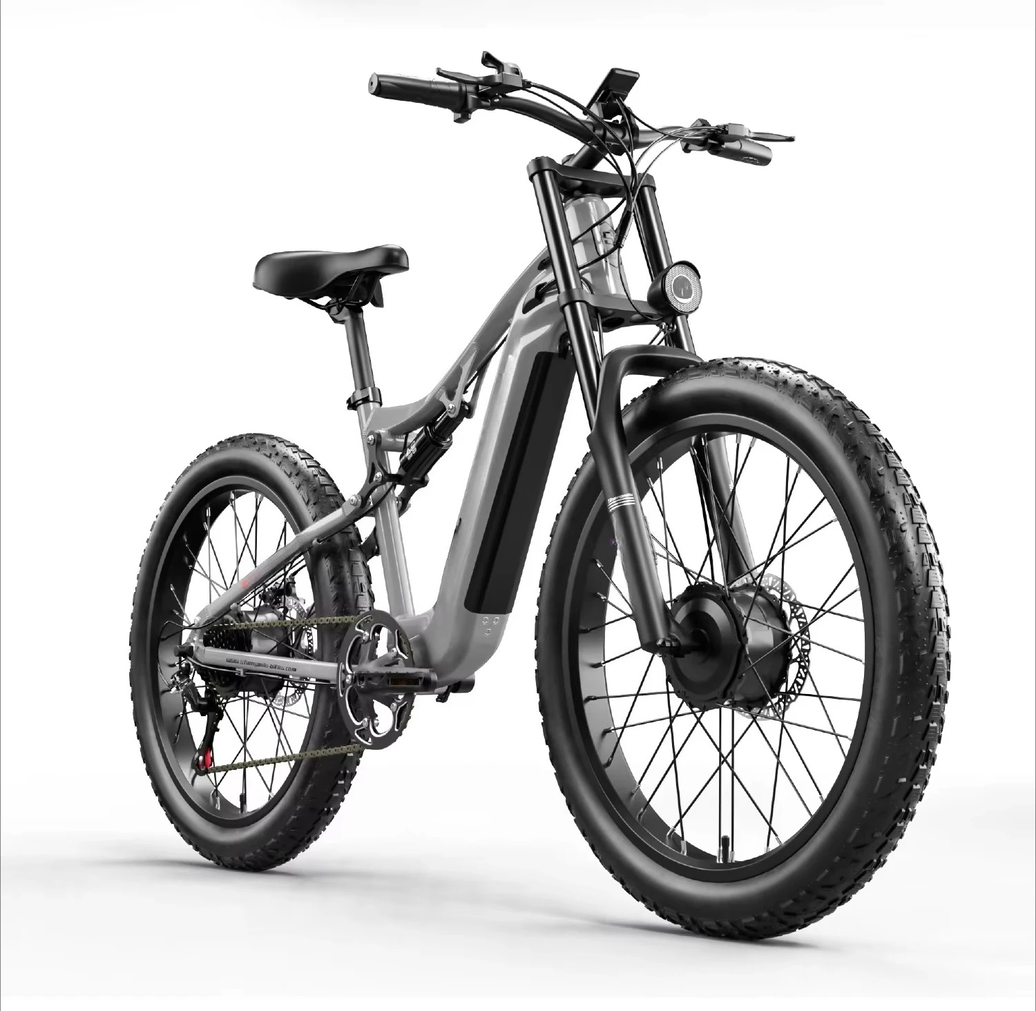 Bicicletta da montagna Doppio motore 2000w 3.0 Fat Tire Mountain E-Bike per adulti