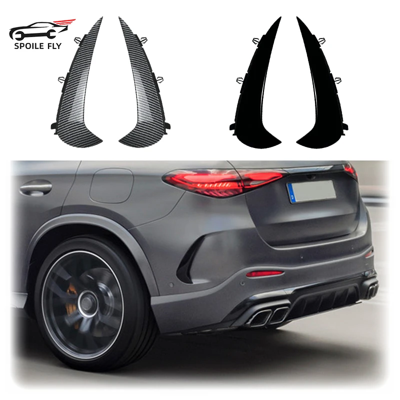 

2X 2023 For Mercedes Benz GLC Class X254 AMG Line Rear Bumper Diffuser Lip Spoiler Wind Knife Trim Cover By ABS Body Kit