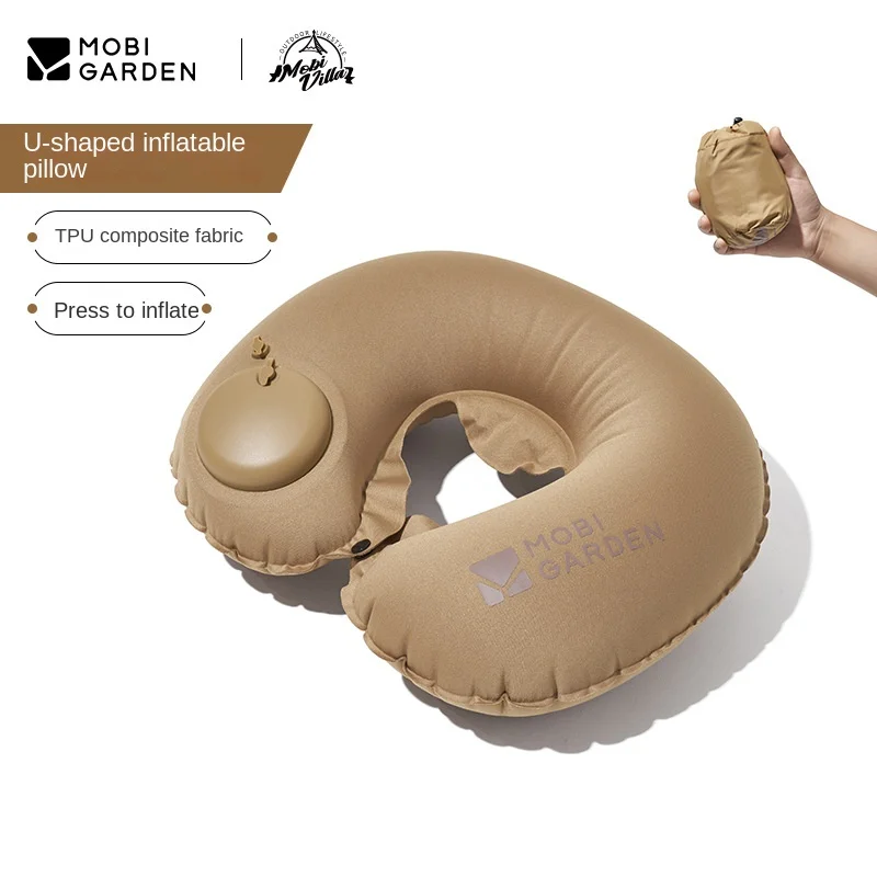 

Outdoor U Shaped Inflatable Travel Pillow Neck Pillow Airplane Support To The Head Neck and Chin in Any Sleeping Position