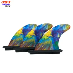 Computer Printed Fiberglass Surfboard, G3 Small Thruster, JNJ Future Fins, Made from Fiberglass and Epoxy Resin, 3Pcs a Set