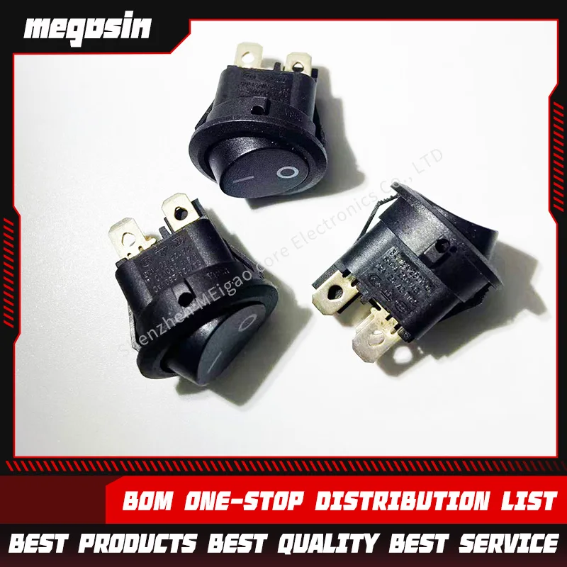 5pcs/lot Circular boat-shaped switch PS8A 4-pin 2-position pusher switch with a round top and a round bottom 250V 8A