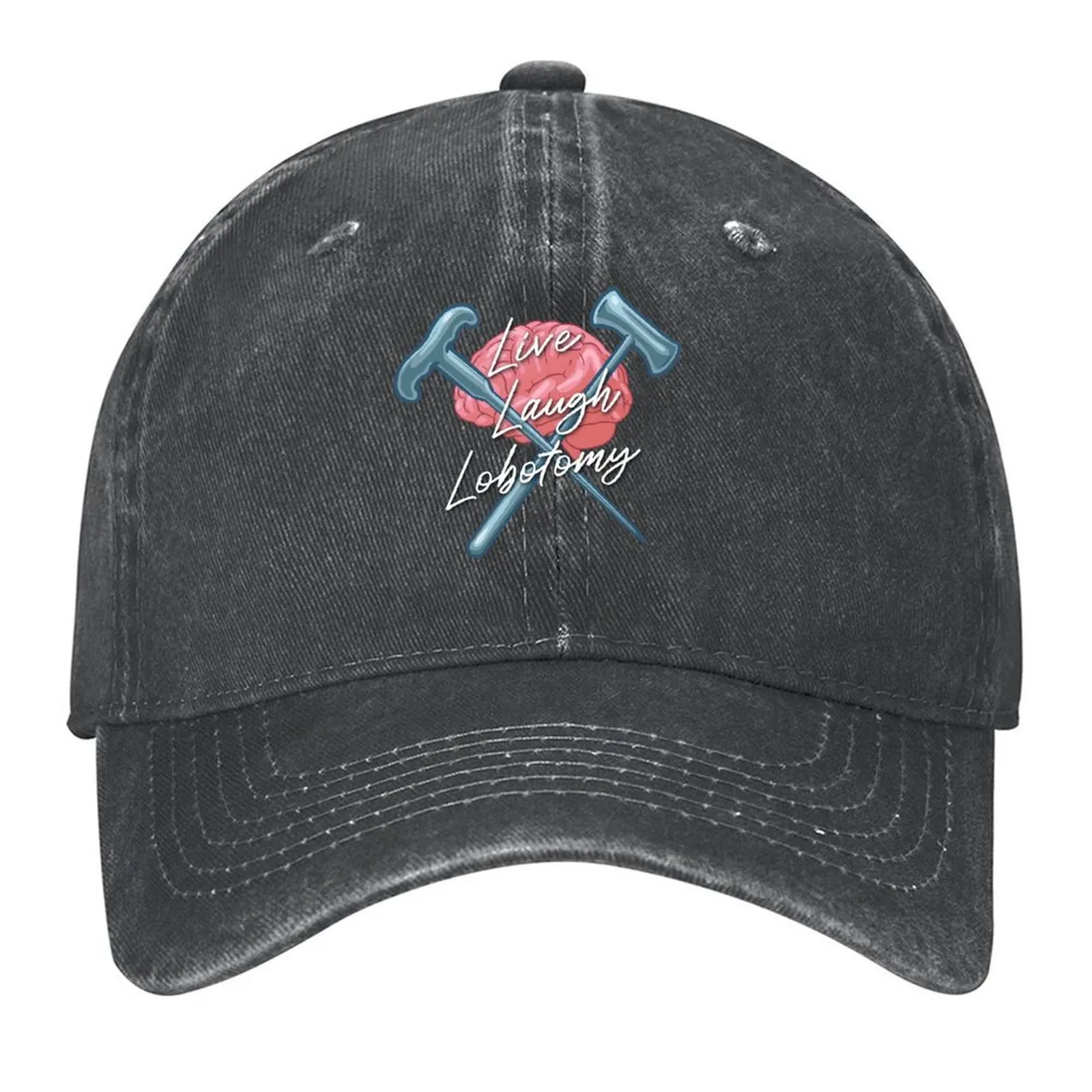 

Live, Laugh, Lobotomy Baseball Cap tea Hat Hat Beach winter hats for men Snapback Cap Caps Male Women's