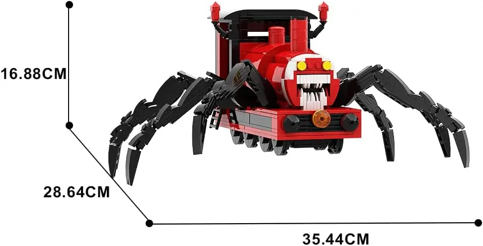 Décennie s de construction Cho Cho Charles, train avec figurine araignée, kit de construction de modèle pour enfants, jouet de jeu, 676 pièces