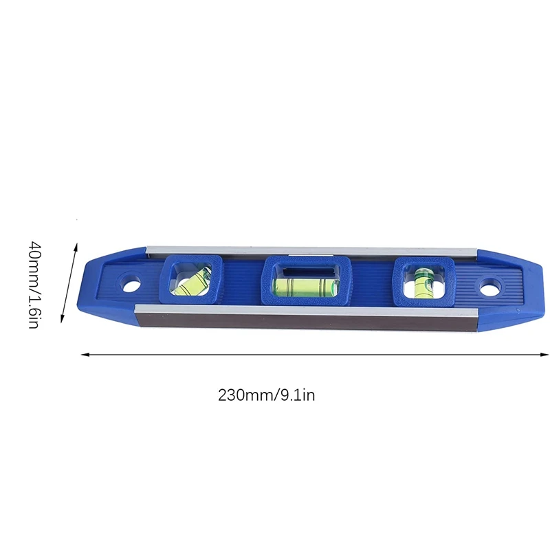 HOT SALE 3Pcs Magnetic Torpedo Level 230Mm Spirit Level Three Bubble Portable Durable For Technicians Electricians To Make Marks