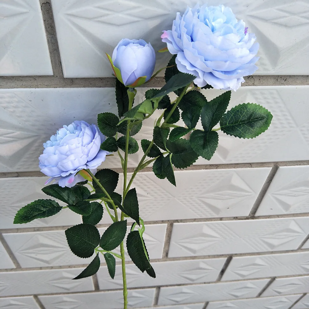 Elegant Silk Peony Rose Artificial Flower For Wedding Centerpiece Hotel Decor Housekeeping Simulated Flora Bouquet