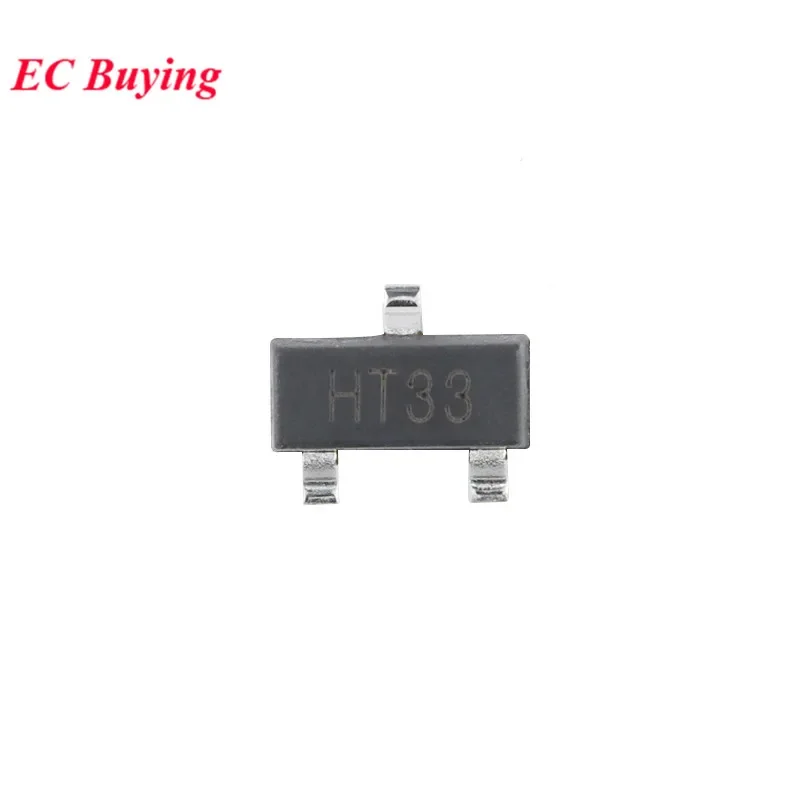 10pcs/lot HT7133S SOT-23 HT7133 HT7133-S SOT23 Output 3.3V/100mA LDO Chip IC Controller New Original