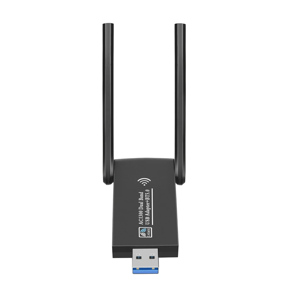 1300Mbps USB 3.0 WiFi อะแดปเตอร์5.8GHz 2.4GHz dual band USB 3.0 Wi-Fi การ์ดเครือข่ายไร้สายอะแดปเตอร์รับ antenne