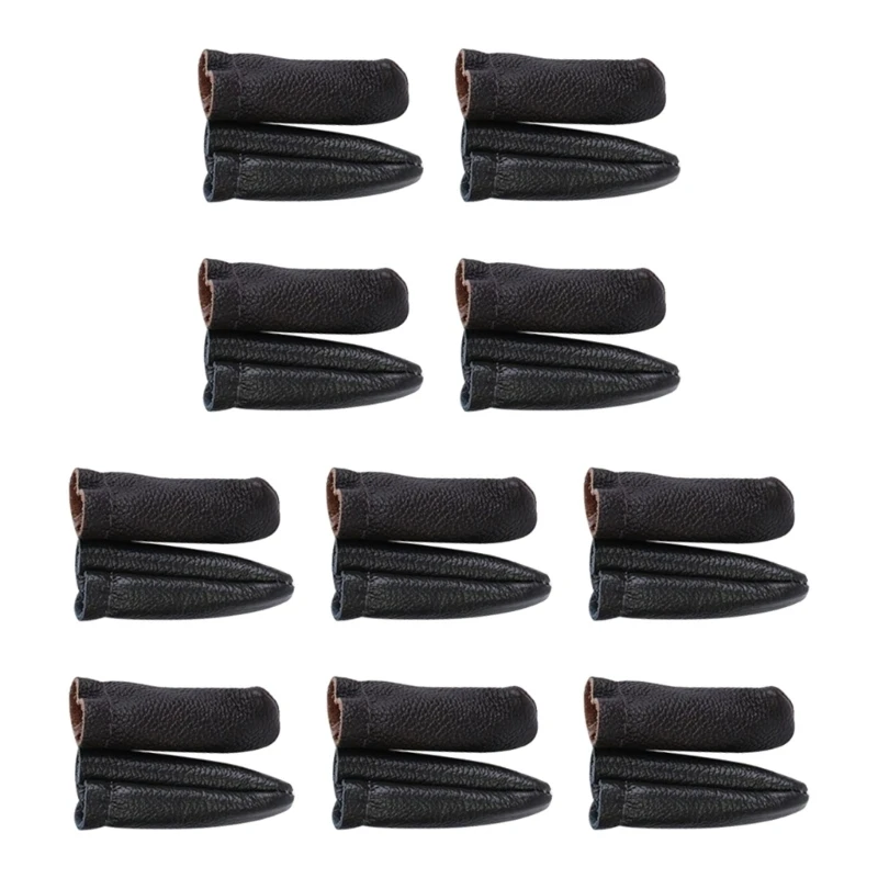 5 Sets/10Sets Leather Thimble Finger Protector Leather Finger Cots Drop shipping