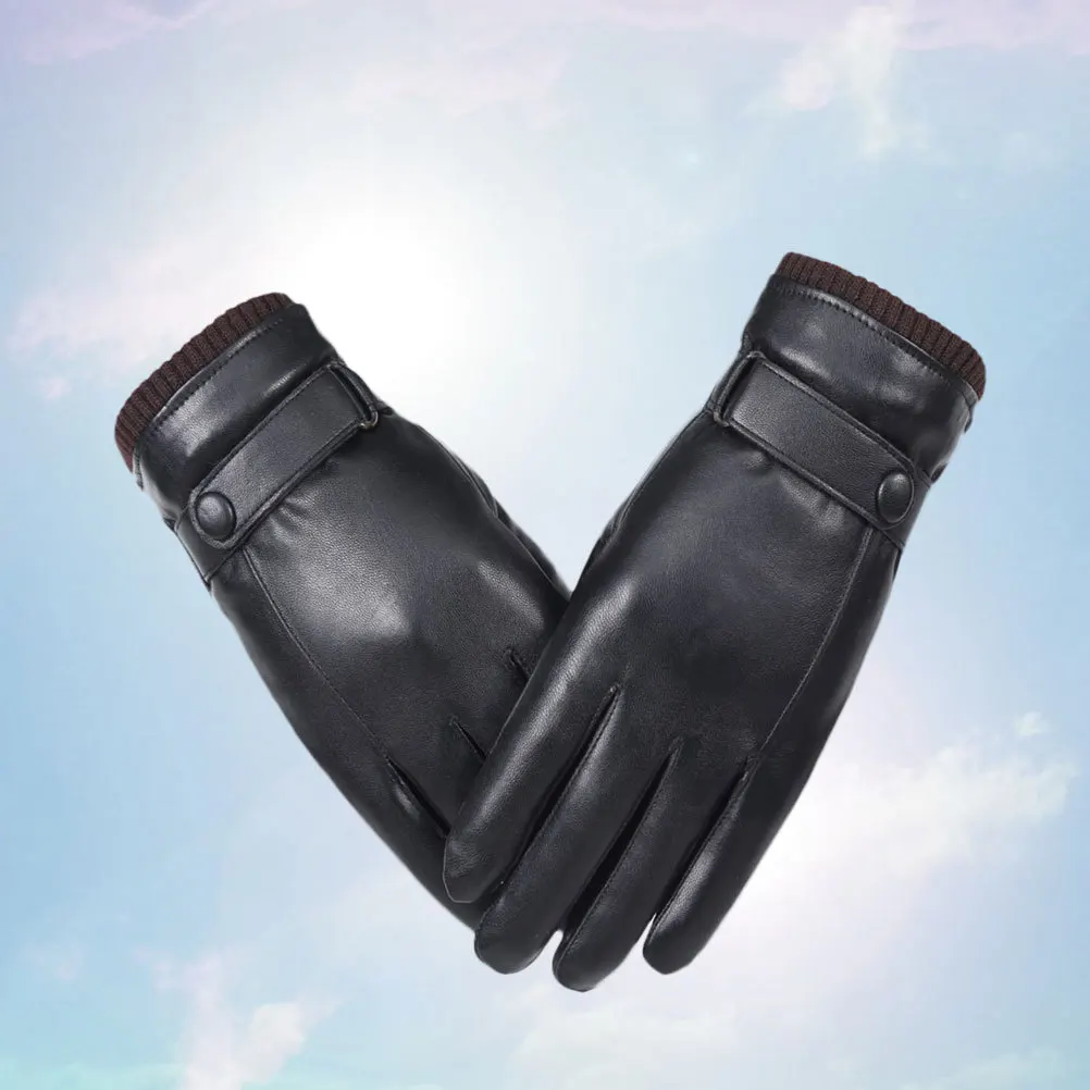 Thicken Warm Black Winter Touch Screen Gloves Protective Outdoor Sports Gloves for Riding Cycling Climbing Workout