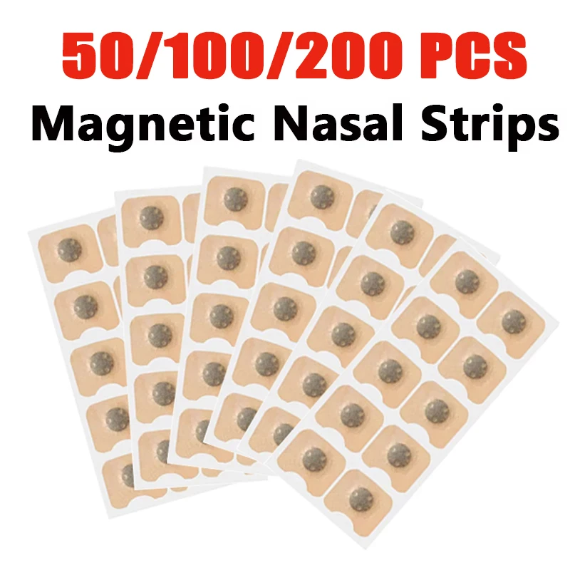 10/100/200 Pcs Nasal Strips Magnetic Nose Patches Nose Breathe Strips Suction Iron Sleep Increase Air Anti Snoring Tool Dilators