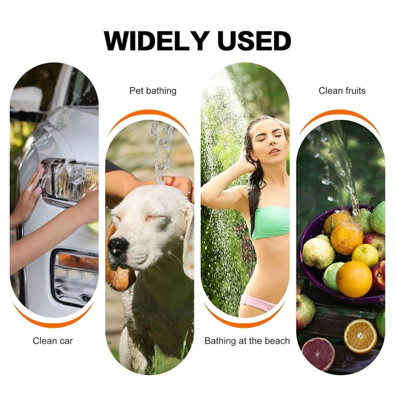 

A98I-Compact Handheld Rechargeable Outdoor Shower, Gentle Shower Stream For Car Washing, Flower Watering, And Bathing Tools