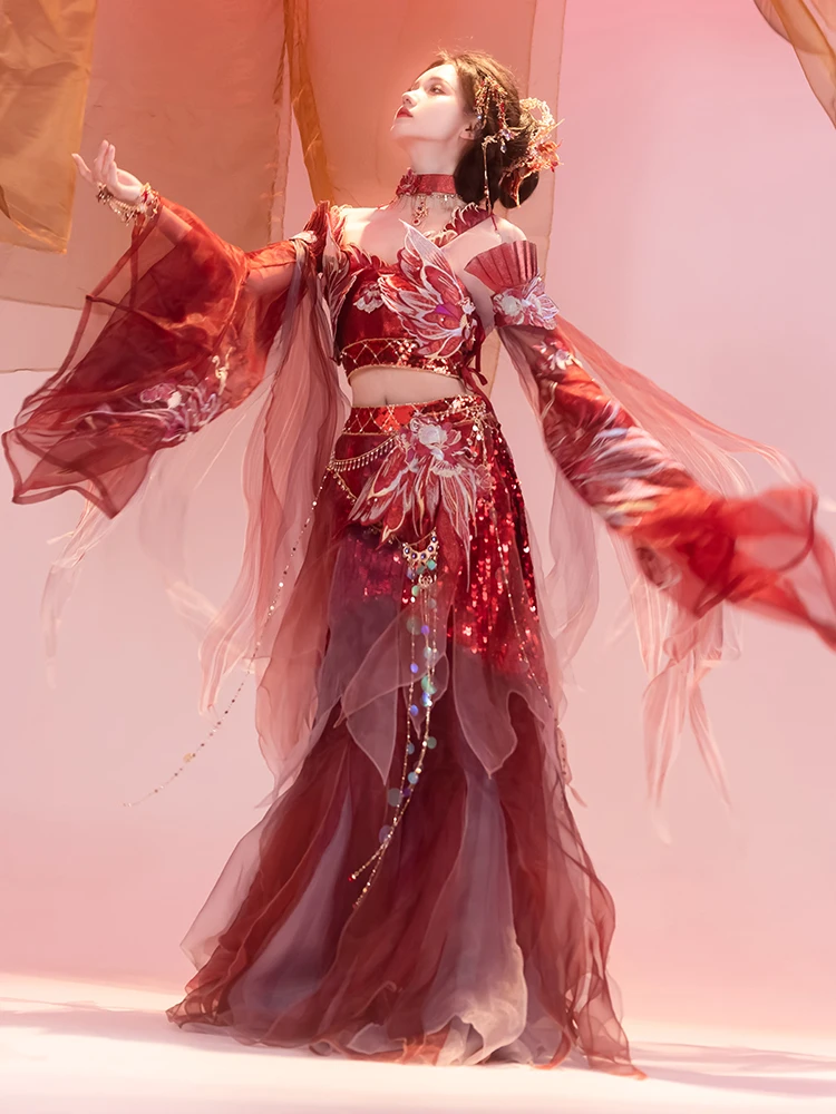 

Yaoji Hanfu Female Character Dreamlike Fairy Atmosphere Chinese Style Exotic Heavy Industry Theme Costume