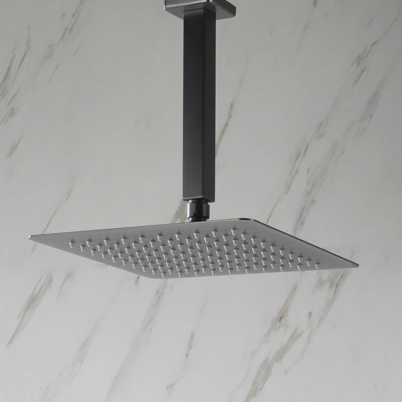 نحى الحمام العلوي السقف شنت دش الذراع والرأس رقيقة جدا الأمطار الرش سبار 8/10/12 ''رأس دش مربع