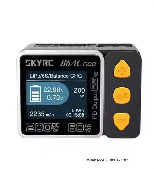 NEW SKYRC B6ACneo Charger DC 200W AC 60W 10A Balance Charger Discharger Digital LiPo LiFe LiIon LiHV NiMH NiCd Pb Smart Battery