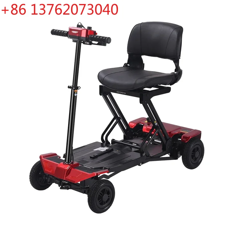 

Automatic Folding Portable 4 Wheels Electric Scooter Aircraft Approval Lightweight Mobility Scooter For Elderly