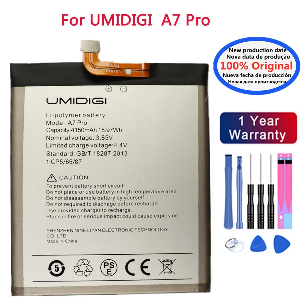 2024 Original Battery For UMI Umidigi A7 A7S A9 A5 Pro A11S A13S A11 Pro Max Bison GT2 X10S F2 F1 Power 3 S2 C1 G1 Z2 S3 S5 Pro