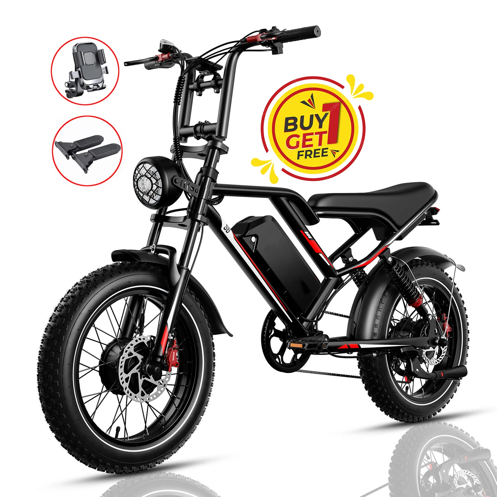 

Factory Price 20 Inch Fat Tire E-Bike S8 V20 Electric Mountain Bicycle Assist 48V 1000W 1500W Bicycle 50KMh 18Ah Battery E Bike