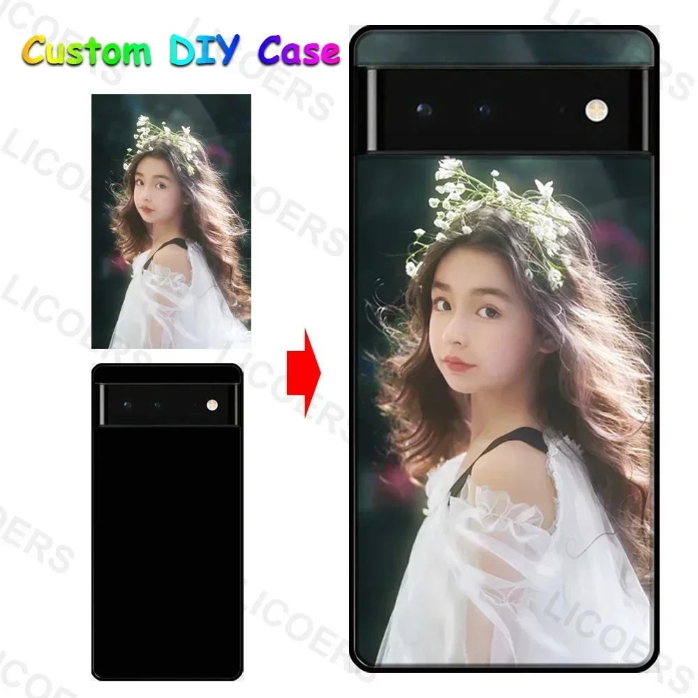 DIY Case for Google Pixel 9A 9 8A 8 7 7A 6A 6 Pro 5G 5A XL 4A Cover Custom Picture Logo Name Print Soft TPU Matte Shell Fundas