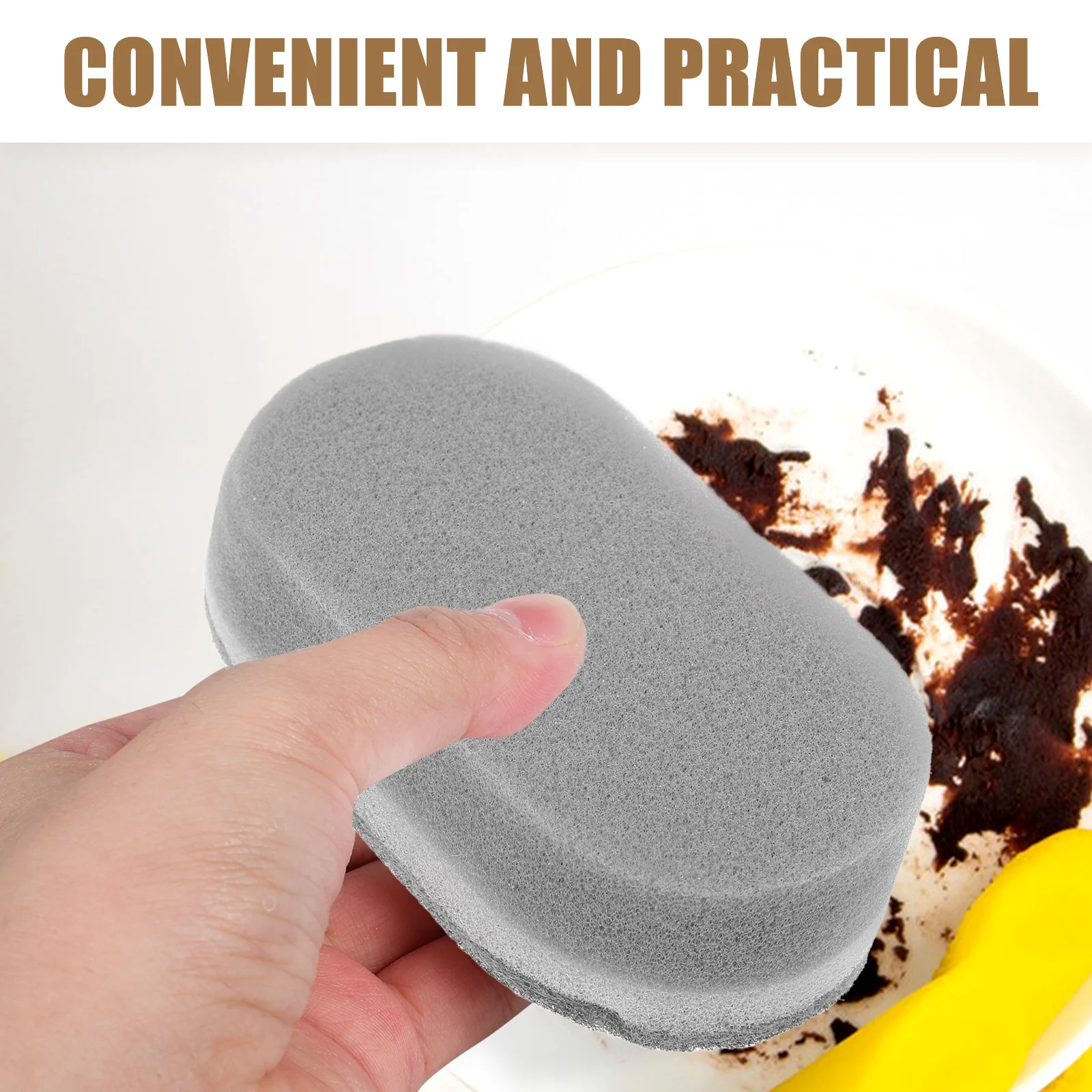 

6pcs Cleaning Sponge Kitchen Dish Scrubber Dishes Scouring Pad Dishwashing Brushes Pot Pan Cleaning Brush Kitchen Sink Scrub