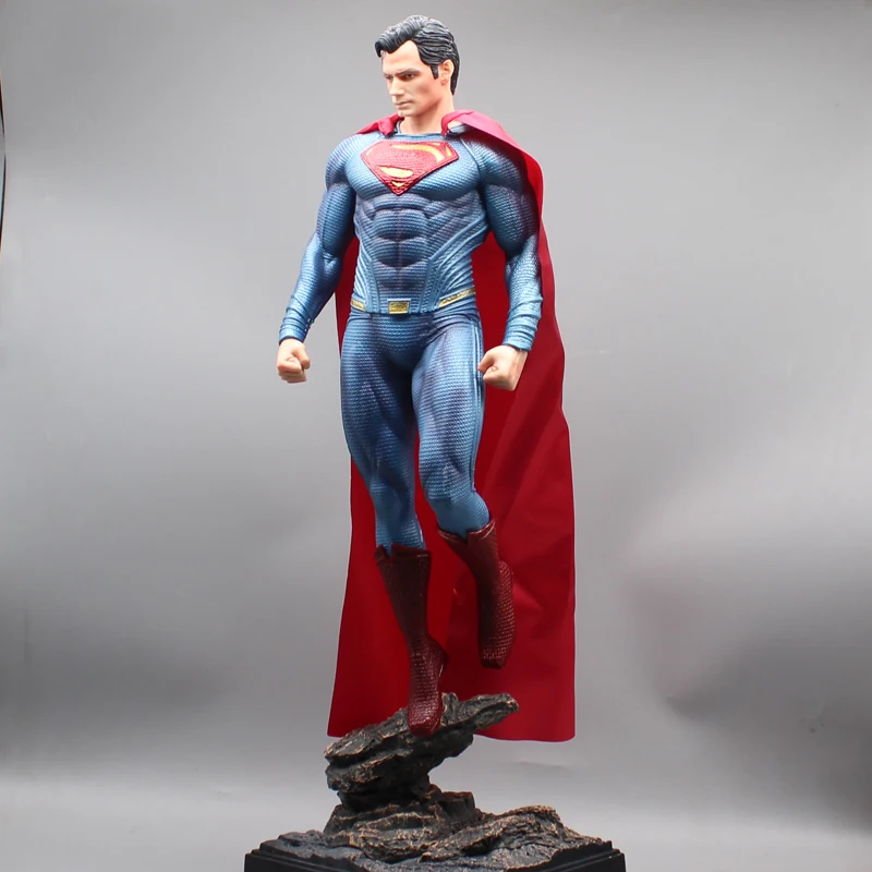 49cm Superman Clark Kent Justice League Movie peripherals Can Emit Light Model Statue Ornament Craft Toy Collection Gift for boy