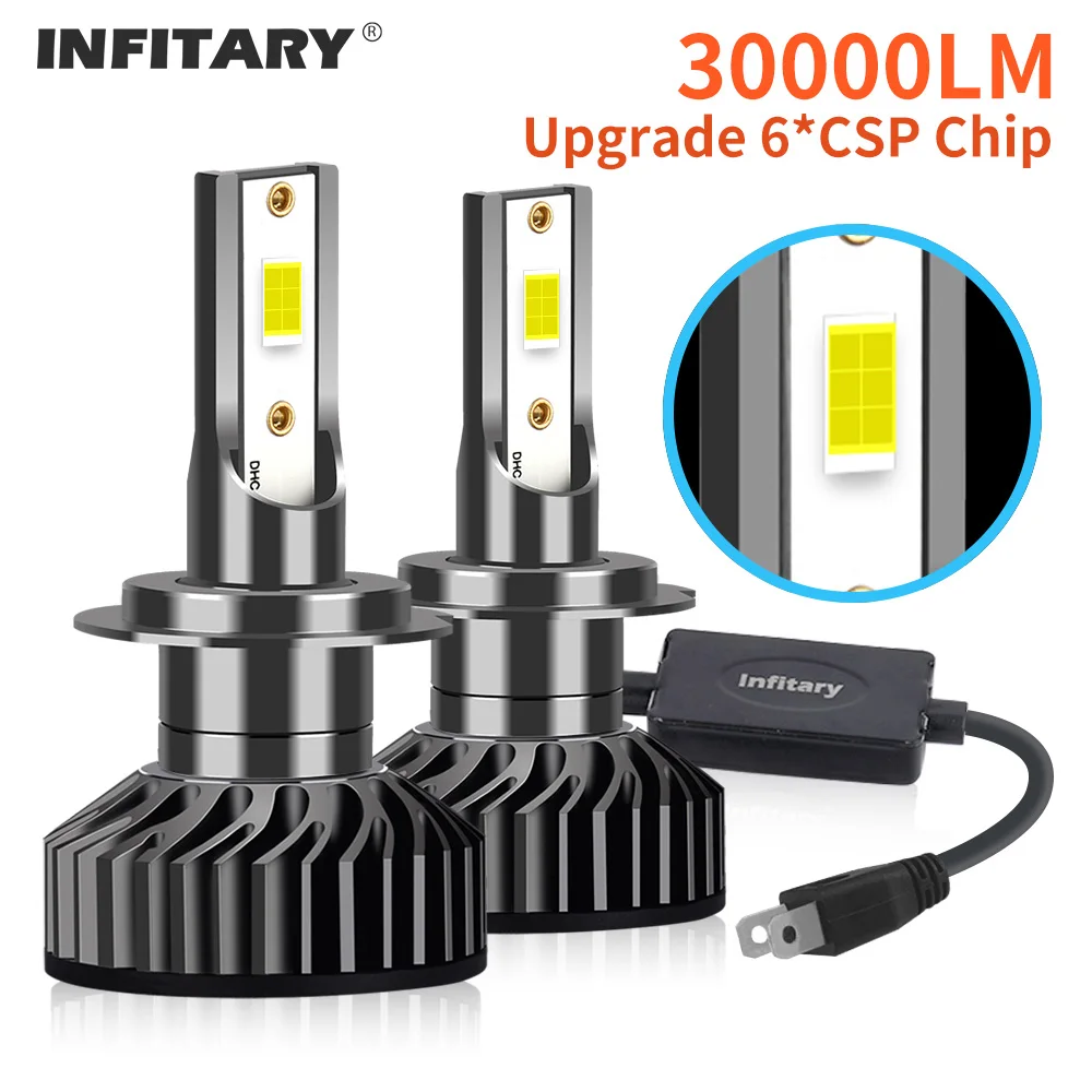 Infitary Car Lights H4 LED H7 30000LM H11 3570 LED Canbus lampada per lampadine per fari Auto H1 H3 9005 9006 HB3 HB4 9007 H13 Fog 12V