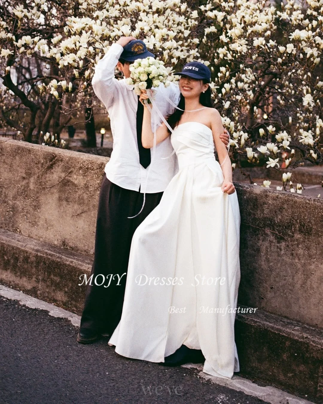 Mojy elegante drapeado cetim vestidos de casamento sem mangas vestido de noiva sem costas personalizado até o chão sem costas robe de casamento