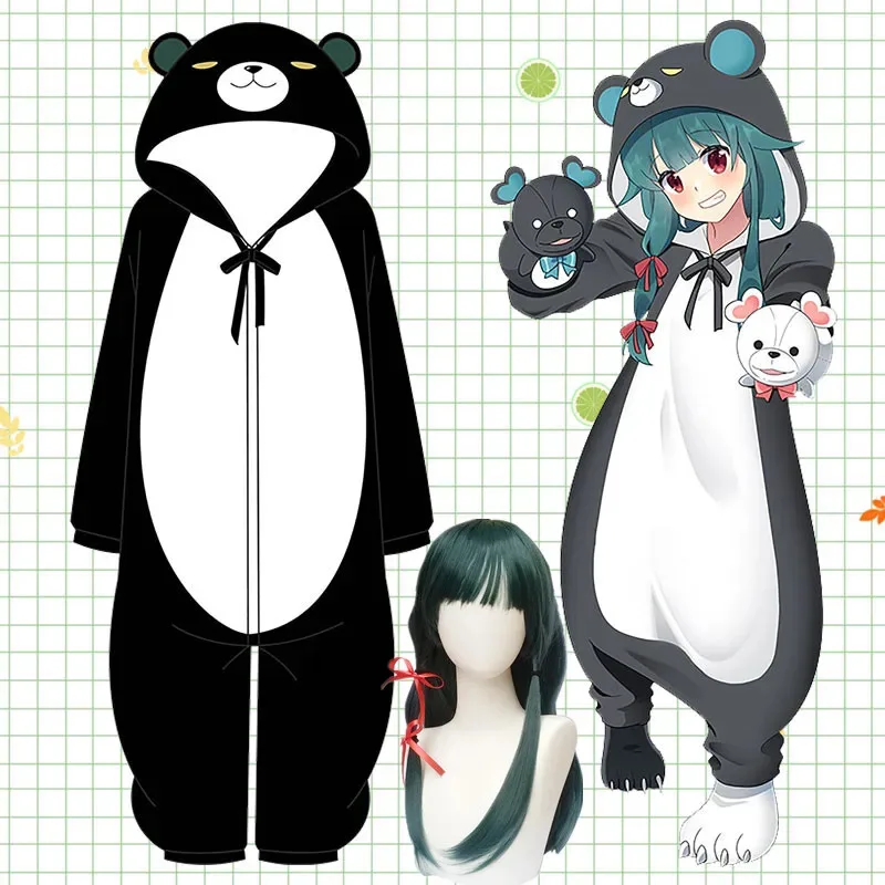 Dd12Anime Kuma Bear Yuna disfraz de Cosplay Kigurumi adulto Unisex pijamas mono de franela ropa de dormir Onesies