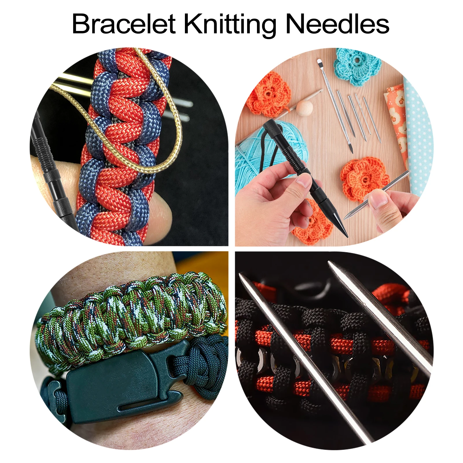 

Stitching Kit Braided Tool Set Aviation Aluminum Lacing Needle Bracelet Knitting Supplies DIY Accessories