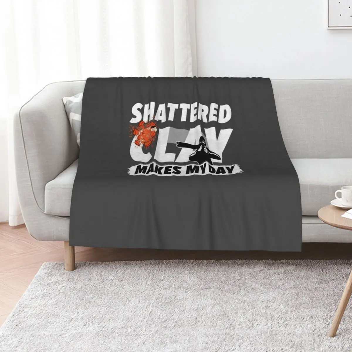 Shooting Clay Pigeon Aim Target Shooter Gift Throw Blanket Custom Giant Sofa Bed covers Moving valentine gift ideas Blankets