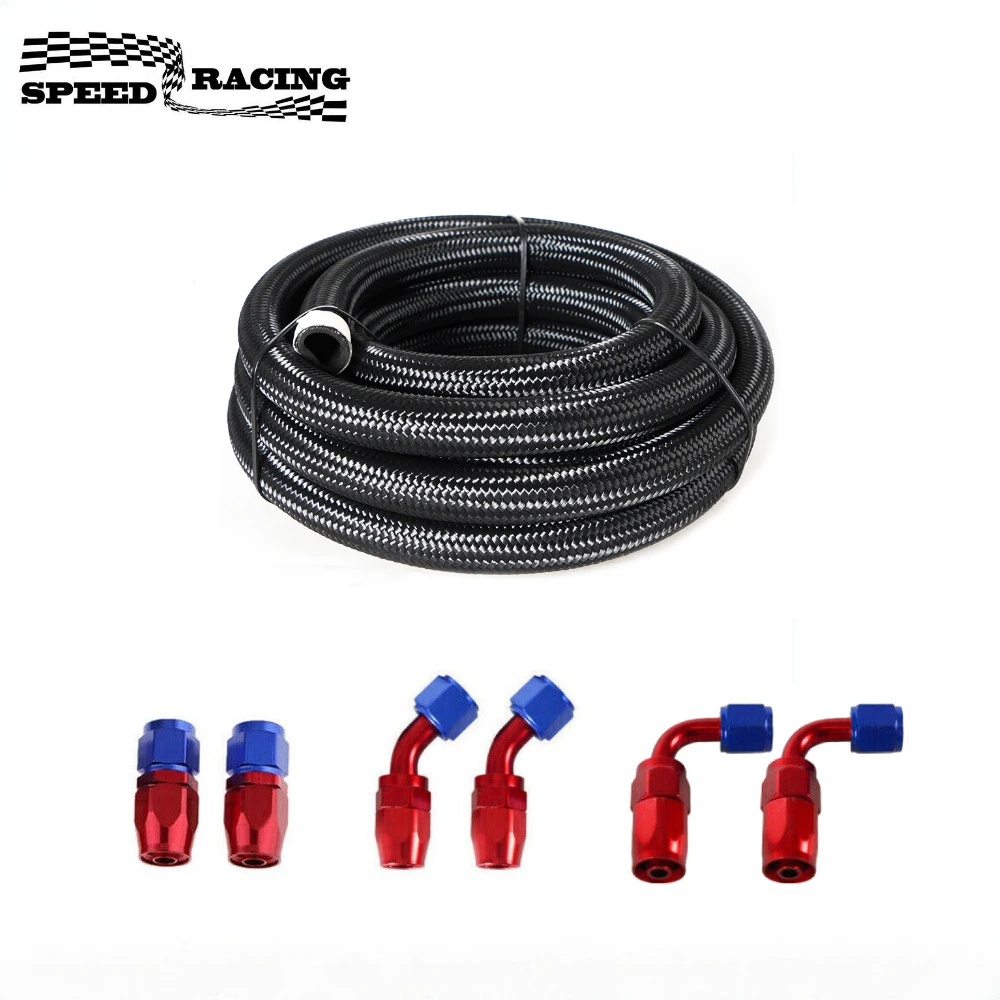

6.1M Stainless Steel Braided 6AN CPE Fuel/Oil/Gas Hose Line & Fittings Kit