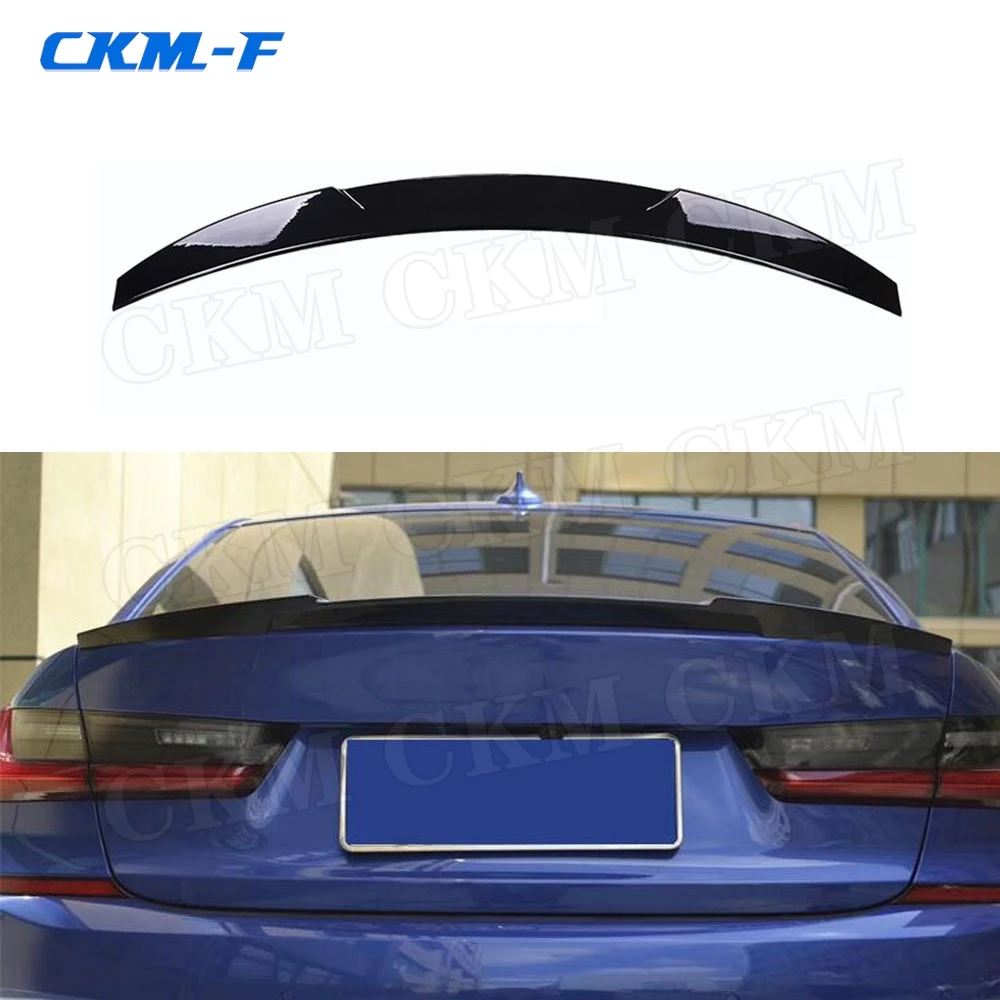 

Gloss Black Rear Boot Spoiler Wings For BMW 3 Series G20 G28 320i 330i 2019-2020 M4 Style ABS Black Trunk Spoiler