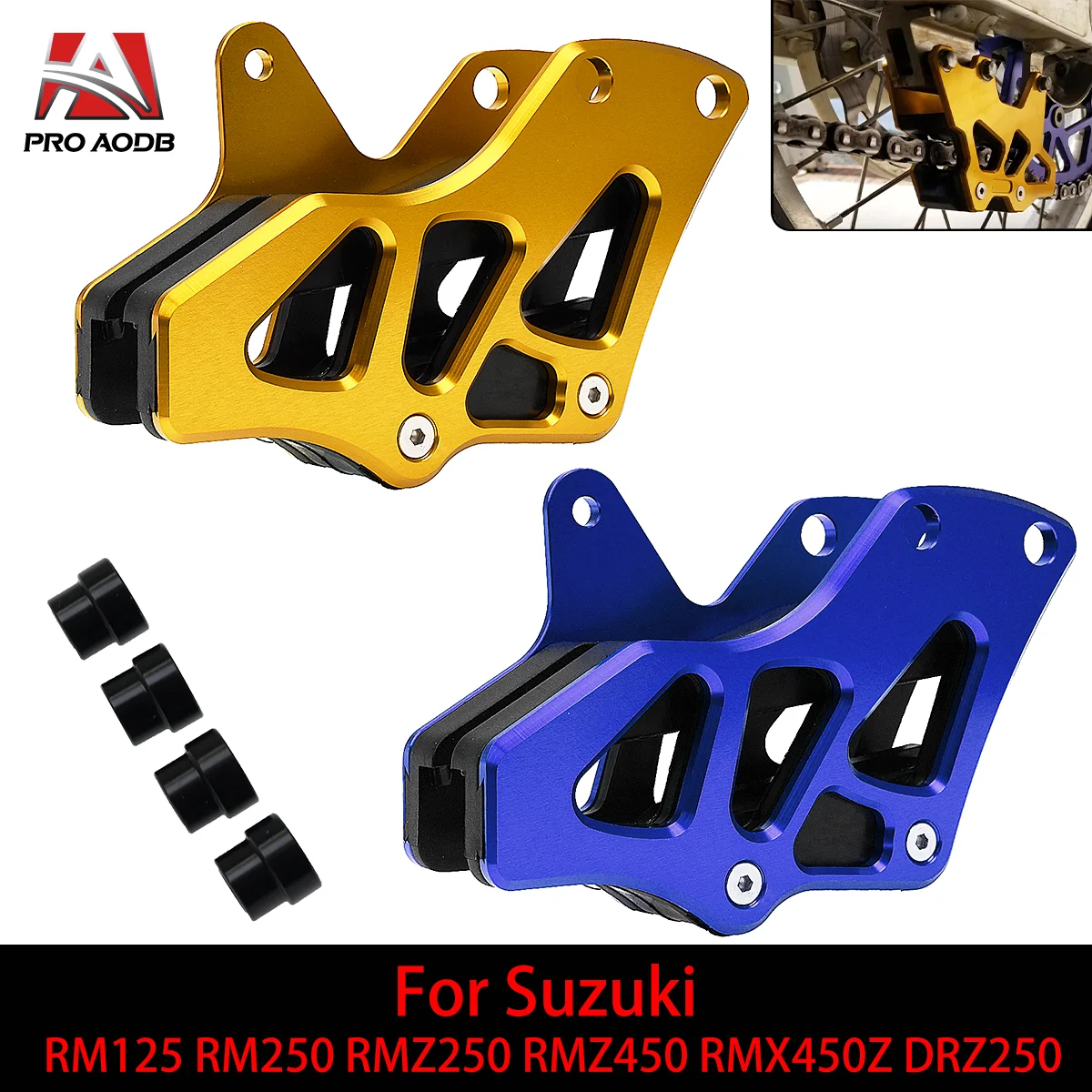 

Motorcycle CNC Chain Guide Guard For Yamaha Suzuki RM 125 250 RMZ 250 450 RMX 450Z DRZ 250 400 400E 400S 1996-2022 Etc Motocross