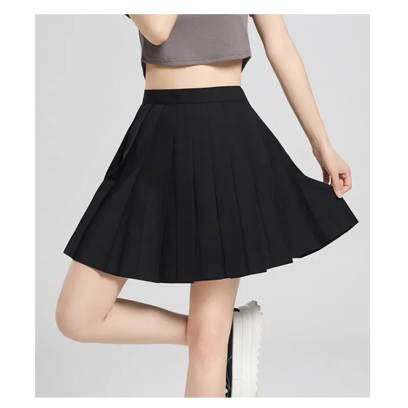 

39cm Pleated Skirt Jk Skirt Solid Color Women's Short Skirt High Waist Skirt Box Pleated Skirt A-line Skirt