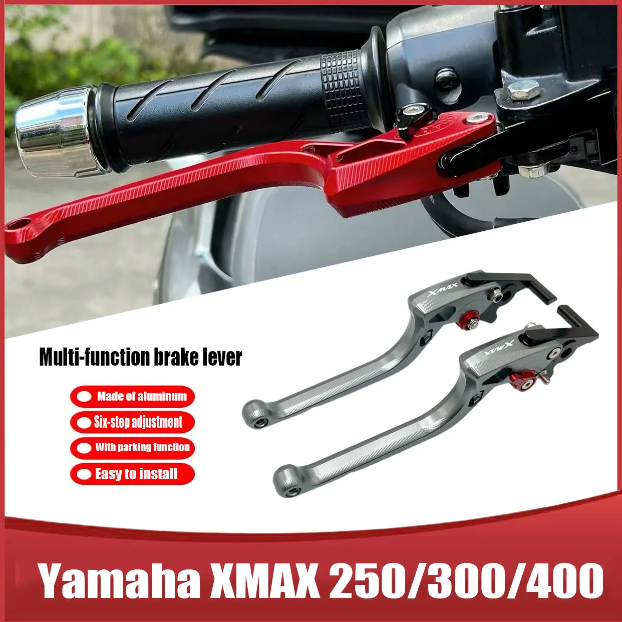 

Yamaha XMAX250/300/400 Motorcycle Conversion Parts Modified Brake Lever Parking Lever Brake Horn Handle With Parking Function