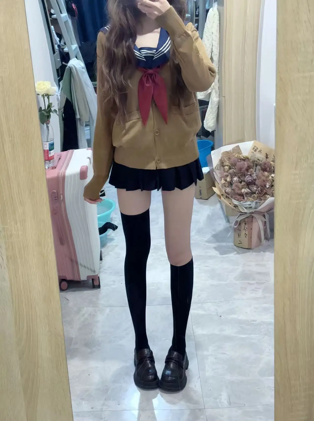 

Оригинальный многоцветный JK orm Sweater Jaet, женский осенне-зимний японский Sle College Faion Long Sve, вязаный открытый C...