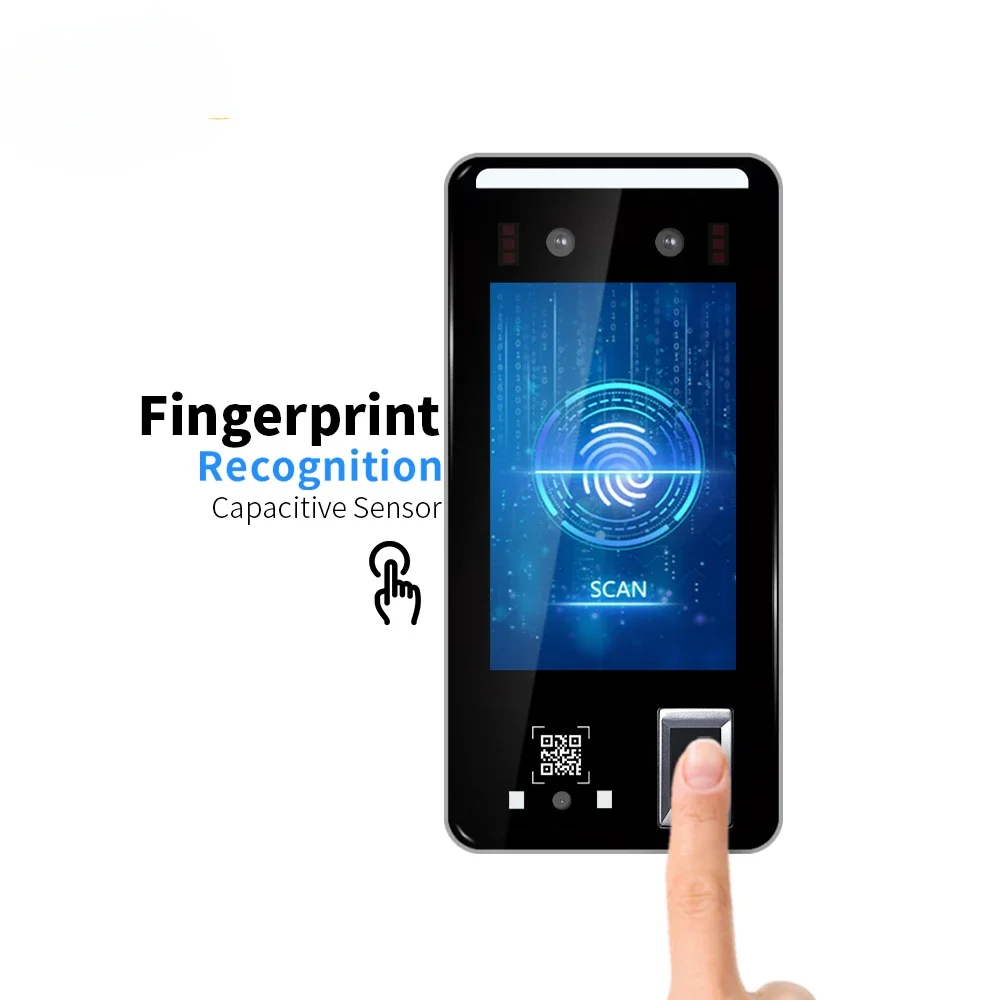 HFSecurity FR05 Wifi Software en la nube Reconocimiento facial y escáner de huellas dactilares Sistema de asistencia Máquina de tiempo de asistencia
