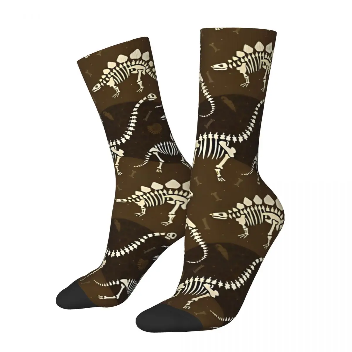 Men's Socks Dinosaur Fossil Pattern Stockings Winter Leisure Breathable Socks Graphic Running Sports Anti Sweat Socks