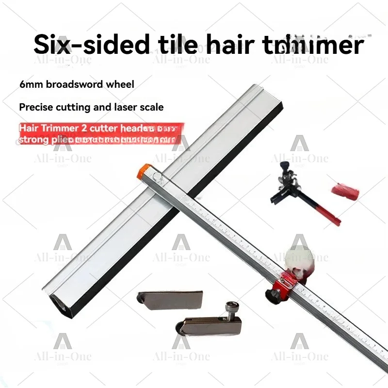 [Professional] Hexagonal T-Style Glass/Tile Cutter | Tungsten Carbide Wheel | Precision Scoring Tool | for 5-12mm Thickness