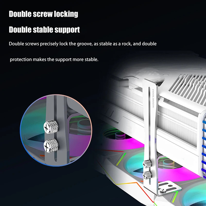 Graphics Card Support Frame Wear Resist Small GPU Fixed Bracket Rust Proof Aluminum GPU Jack Bracket For GPU Fan Position