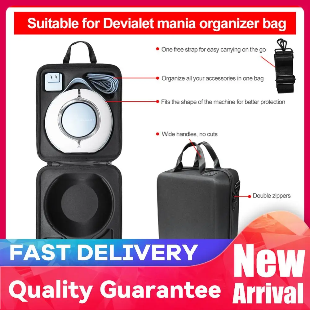 

Портативная защитная сумка для динамика, водонепроницаемый ударопрочный чехол с плечевым ремнем для уличного динамика Devialet Mania