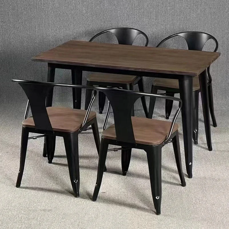 # Durable Wooden Metal Cafe Chairs And Tables Restaurant Chairs Tables