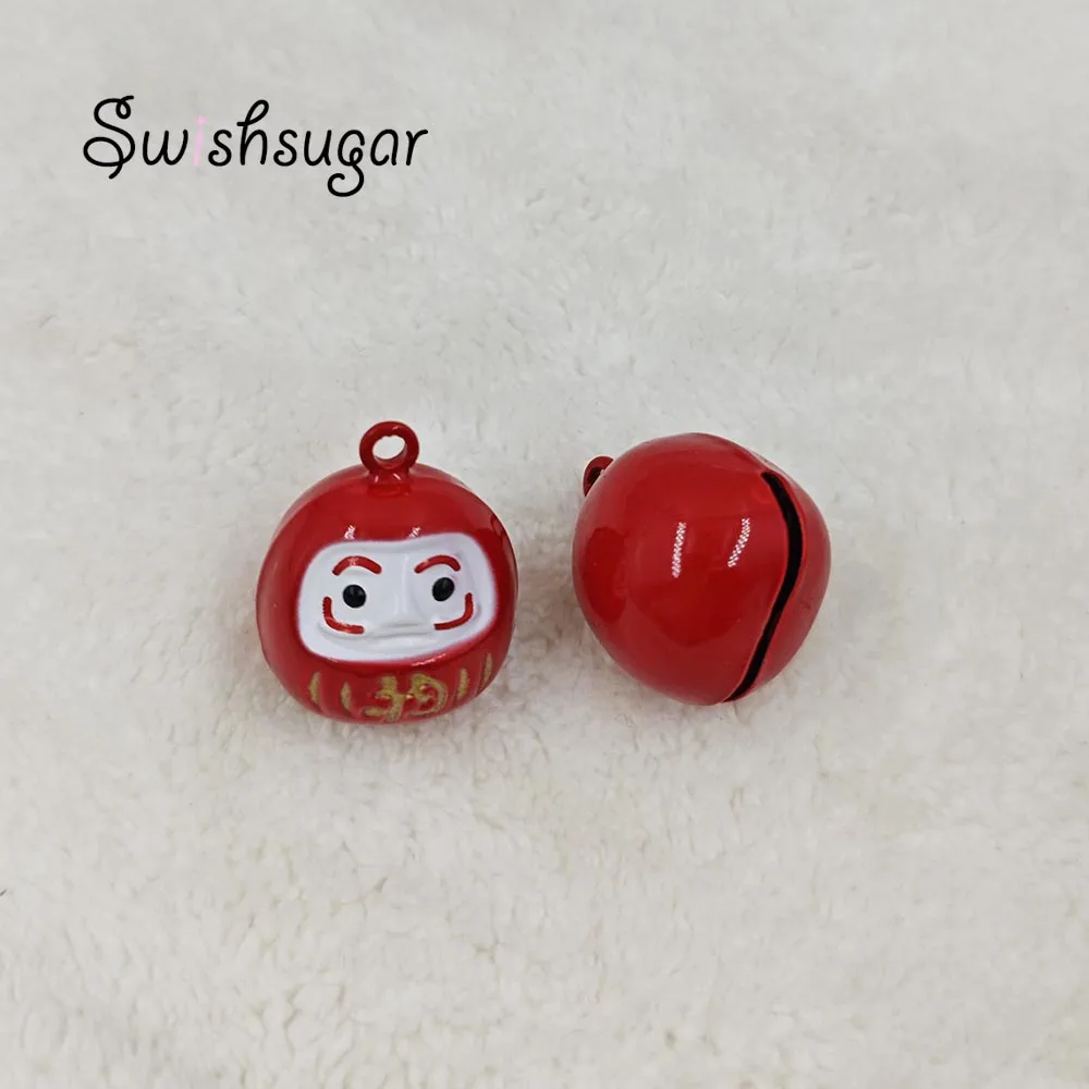 Japan Lucky Daruma Bell Charm Fortune Cat For Keyring Wealth Health Attraction Keychain Gift Bag Decoration Pet Supplies