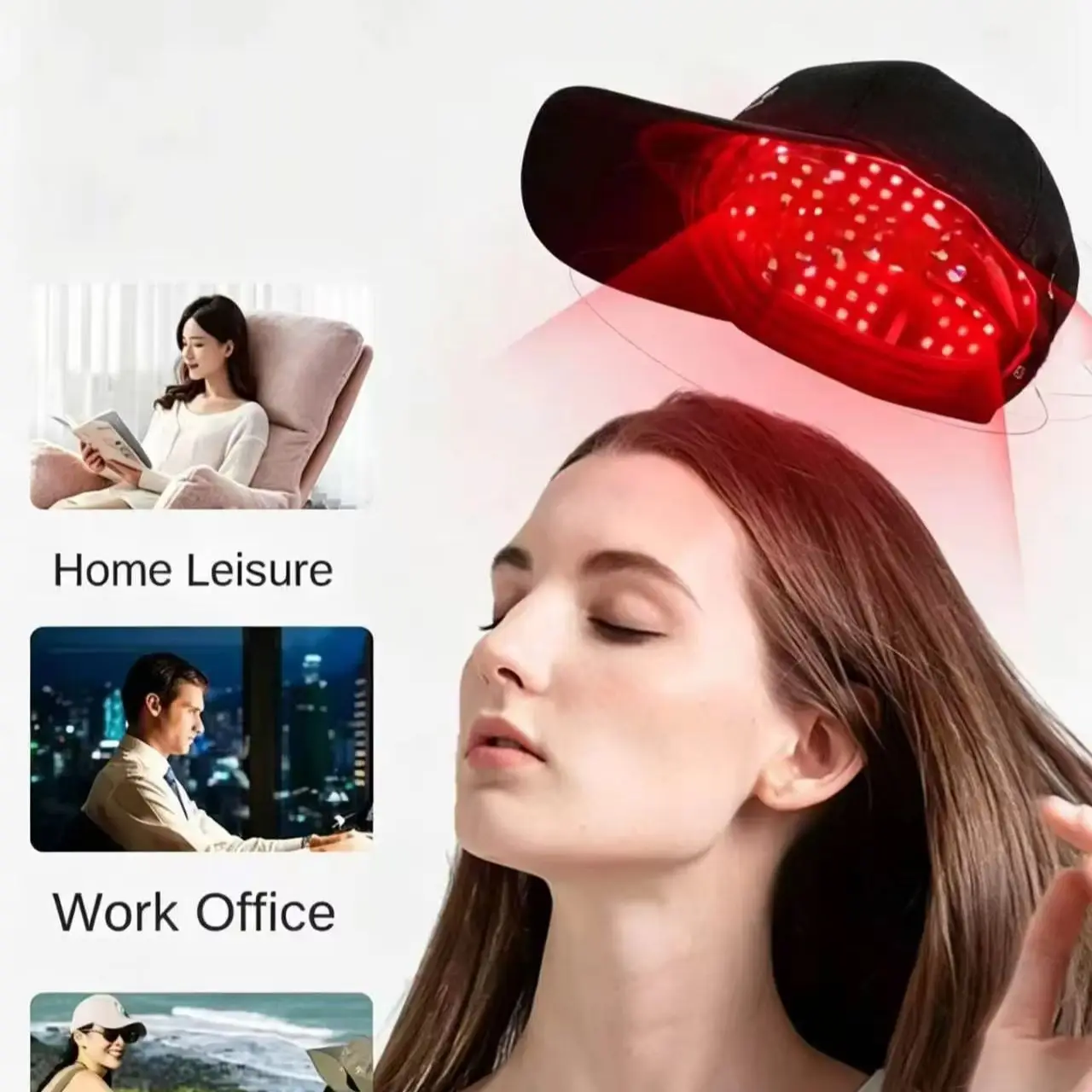 

Laser and LEDs Hair Growth Cap 92 Diodes Red Light Therapy 650nm 630nm Infrared Light Prevent Hair Loss Promote Regrowth