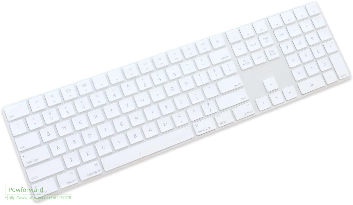 For iMac Wired  Apple Keyboard A1243 A1843 MB110LL/B with Numeric Keypad US Version Silicone keyboard Cover Protector Skin 