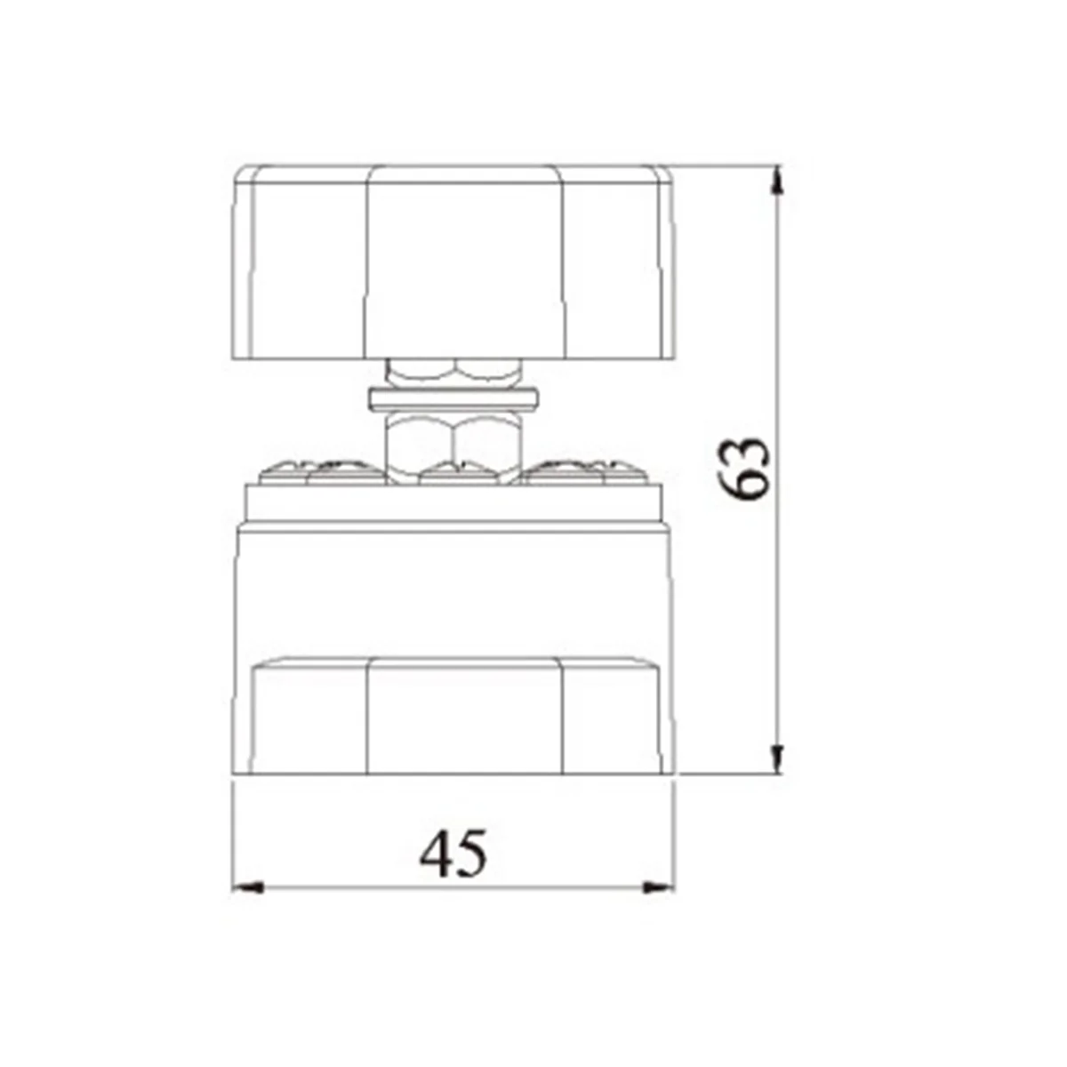 For Ship Line Modification Accessories,Red Bus Bar 180A High-Current Terminal Post with Lid