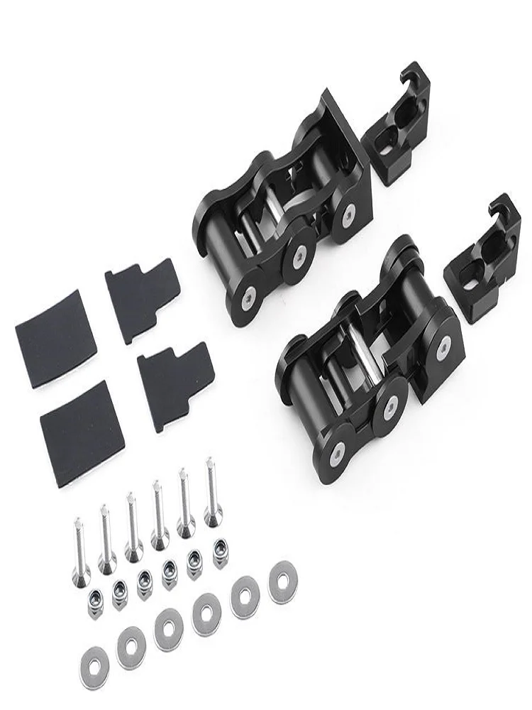 for 2007-2017 Jeep Wrangler JK Aluminum Latches Without Drilling Adjustable Locking Hood Latches Latch Locking Hood Catch Kit